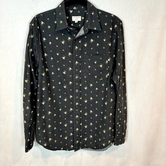 Club Monaco Women's Button down‎ Floral Long Sleeve Slim Fit Size Medium Office - Picture 1 of 9